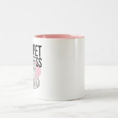 私は猫を感動させるために編み針 ツートーンマグカップ (中央)