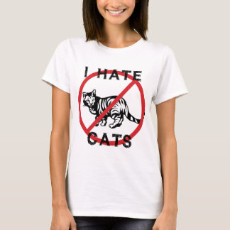 私は猫を憎みます Tシャツ