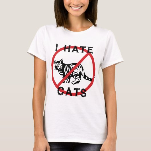 私は猫を憎みます Tシャツ (正面)