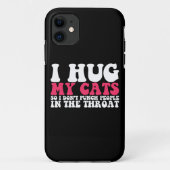 私は猫を抱きしめて人を喉から突っ込まない Case-Mate iPhoneケース (裏面)