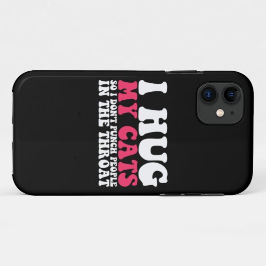 私は猫を抱きしめて人を喉から突っ込まない Case-Mate iPhoneケース (裏面(横))