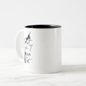 私は猫を独身の飼っていない |キャットレディ ツートーンマグカップ (正面左)