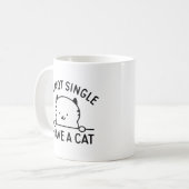私は猫を独身の飼っていない コーヒーマグカップ (正面左)