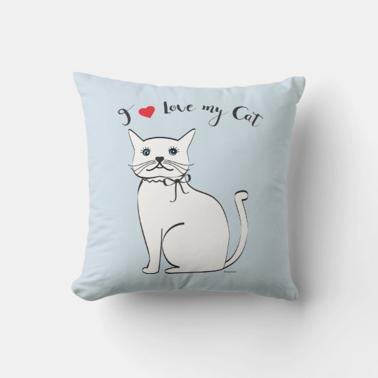私は猫を素晴らし愛していスタイリッシュる クッション (正面)