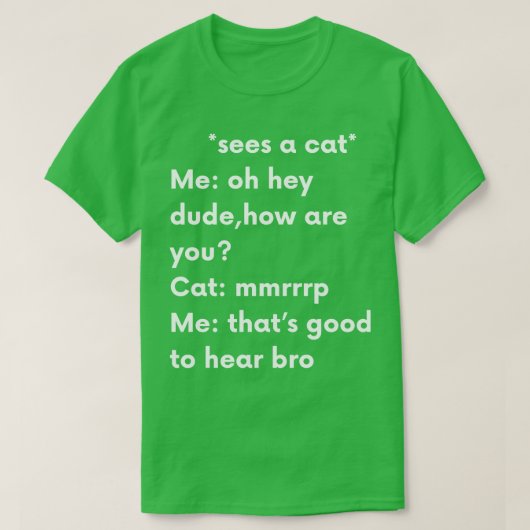 私は猫を見る Tシャツ (デザイン正面)