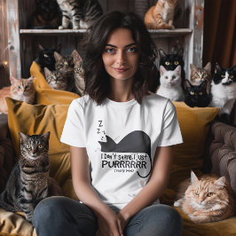私は猫を買って、いびきはしないおもしろい Tシャツ
