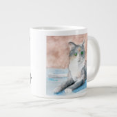 私は猫ジャンボマグカップが大好き ジャンボコーヒーマグカップ (正面右)