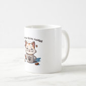私は猫フェイン中毒 コーヒーマグカップ (正面右)