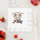 私は猫フェイン中毒 縁ありランチョンナプキン (インサイチュ)
