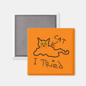 私は猫マグネットを試みた マグネット (正面/裏面)