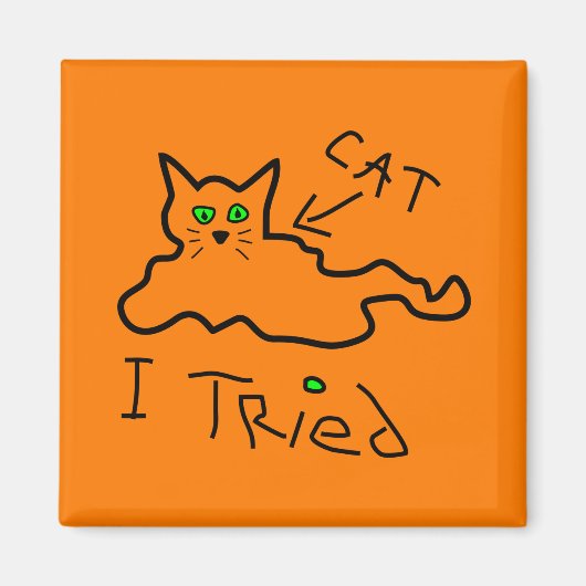 私は猫マグネットを試みた マグネット (正面)