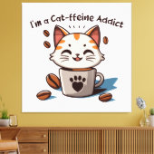 私は猫中毒だ キャンバスプリント (インサイチュ (リビング))