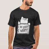 私は猫好きの猫のおもしろいパパをしたい Tシャツ (正面)