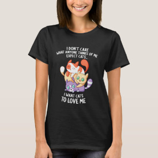 私は猫好き 他人が私のことをどう思おうと気にしない E Tシャツ