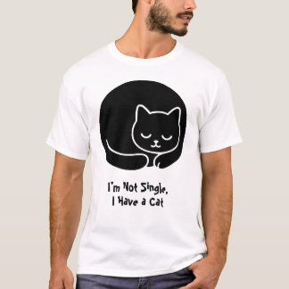 私は猫独身のを飼っていない Tシャツ