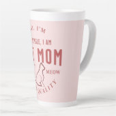 私は猫独身の母ではない高品質 カフェラテマグ (右アングル)