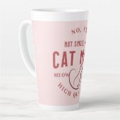 私は猫独身の母ではない高品質 カフェラテマグ (左アングル)