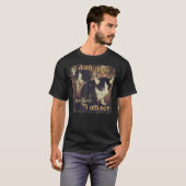 私は猫考えではないおもしろい Tシャツ (正面フル)
