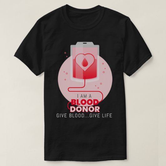 私は献血バッグ献血Pだ Tシャツ (デザイン正面)
