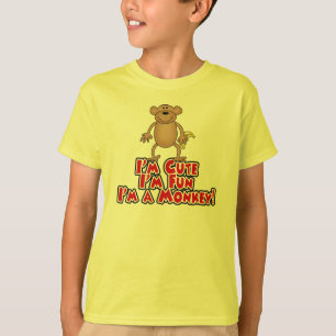 私は猿です Tシャツ