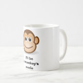 私は猿の叔父になる コーヒーマグカップ (正面右)