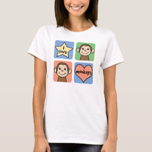 私は猿を愛します Tシャツ