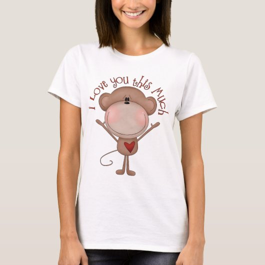 私は猿愛します Tシャツ (正面)