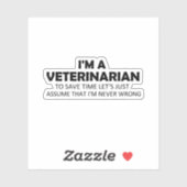 私は獣医おもしろい諺引用文ギフトアイディア シール (シート)