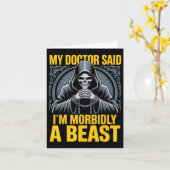 私は獣医だと医者は言っおもしろいた カード (黄色い花)