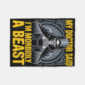 私は獣医だと医者は言っおもしろいた フリースブランケット (正面(横))