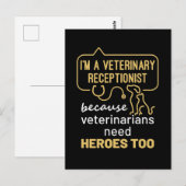 私は獣医の受付ヒーローだ ポストカード (正面/裏面)