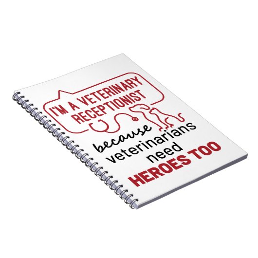 私は獣医レセプショニストだからヒーロー引用文 ノートブック (右側)