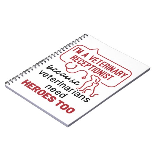 私は獣医レセプショニストだからヒーロー引用文 ノートブック (左側)
