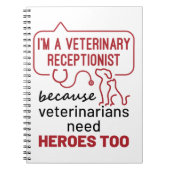 私は獣医レセプショニストだからヒーロー引用文 ノートブック (正面)