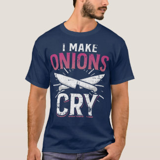 私は玉ねぎを料理おもしろい料理アイディア Tシャツ