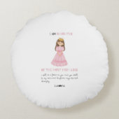 私は王のかわいい子供部屋のカラフル娘だ ラウンドクッション (裏面)