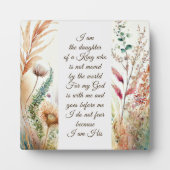 私は王の娘です キリスト教の信仰の名言 フォトプラーク (正面)