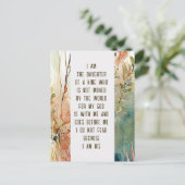 私は王の娘です キリスト教の名言 ポストカード (スタンド正面)