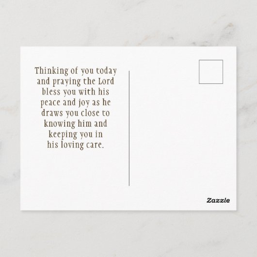 私は王の娘です キリスト教の名言 ポストカード (裏面)