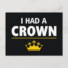 私は王冠はがきを持っていた ポストカード