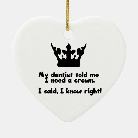 私は王冠を必要とします セラミックオーナメント (裏面)