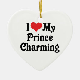 私は王子を愛してい魅力的る セラミックオーナメント