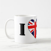 私は王室のマグを愛します コーヒーマグカップ (左)