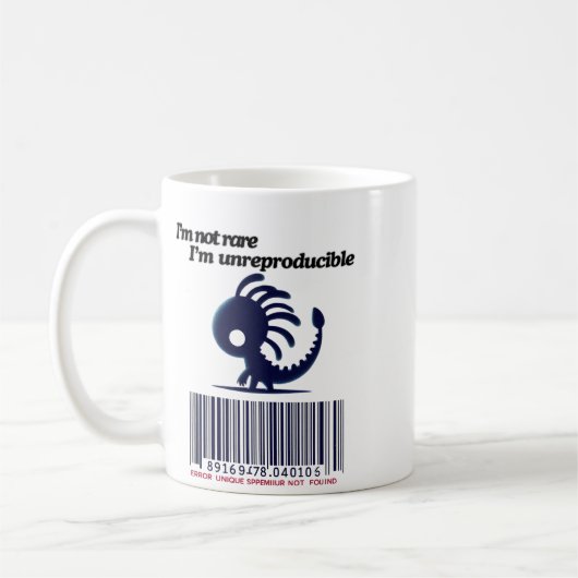 私は珍しくない、私は再現性がない コーヒーマグカップ (左)