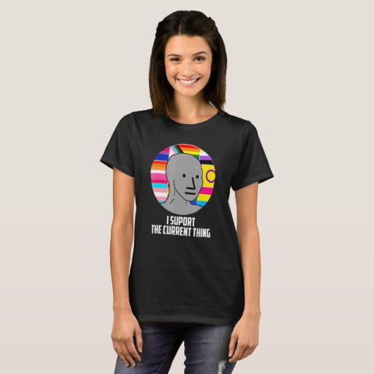 私は現在の事をサポートミームIdahobit Lgbt Sup Tシャツ (正面フル)