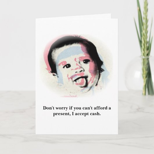 私は現在を必要としません カード (正面)