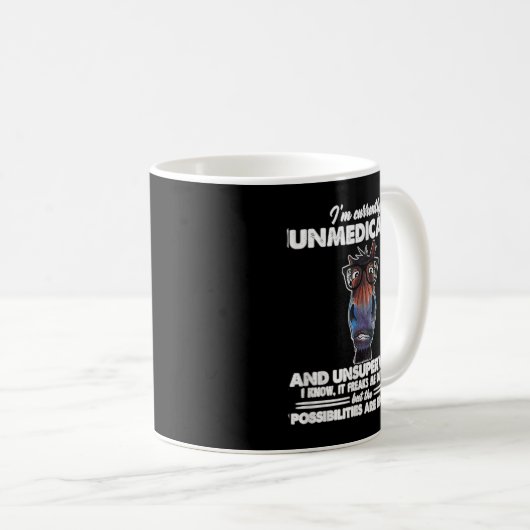 私は現在未治療で監修されておもしろいいる コーヒーマグカップ (正面右)