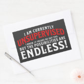 私は現在監修されていない 長方形シール (封筒)