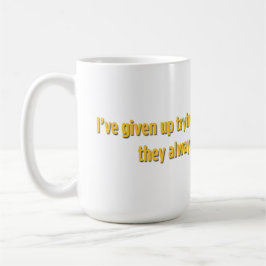 私は現実から与え逃れようと努力してきた コーヒーマグカップ