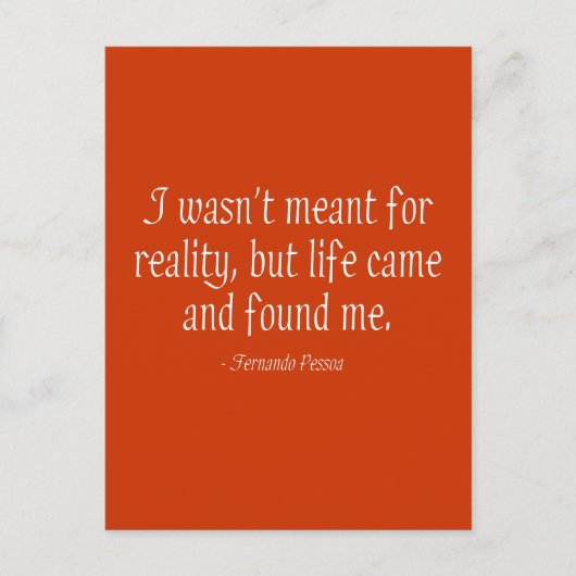 私は現実のためではなかった ポストカード (正面)